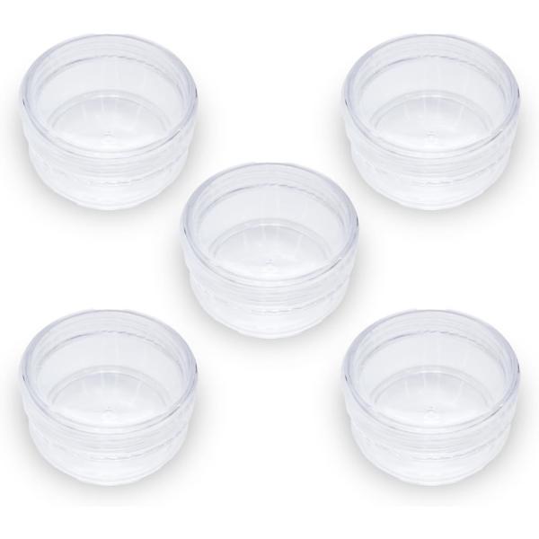 小分けケース 丸 透明【10ml】5個入り 中 プラスチック 収納 小物入れ 詰め替え容器 トラベル...