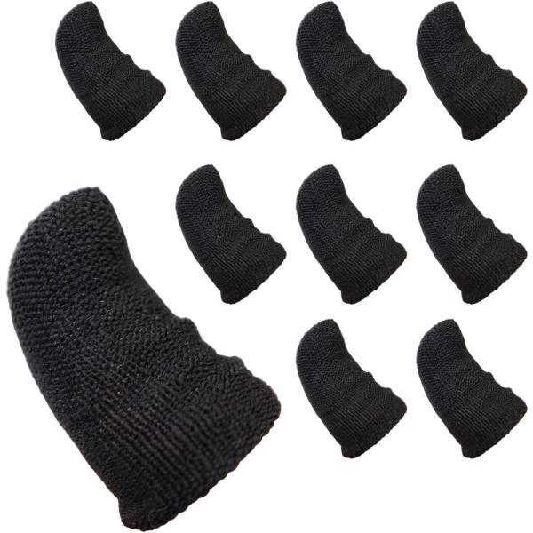 ゲーム用 指サック【10個入り】黒 ブラック スマホゲーム 音ゲー FPS ゲーム タブレット  G...