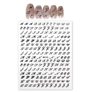 ネイルシール アルファベット イニシャル 文字 筆記体 フォント 英語