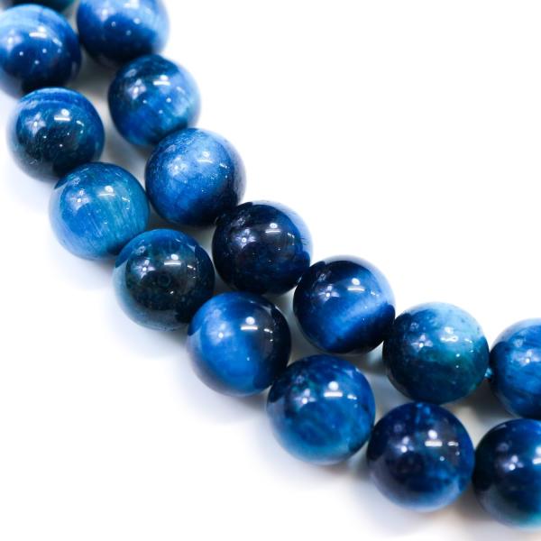 【天然石】マリンブルータイガーアイ ブレスレット用 ビーズ 一連8mm【約46粒入り】パワーストーン...