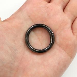 カラビナ 丸型 30mm 【ブラック】 黒 1...の詳細画像4