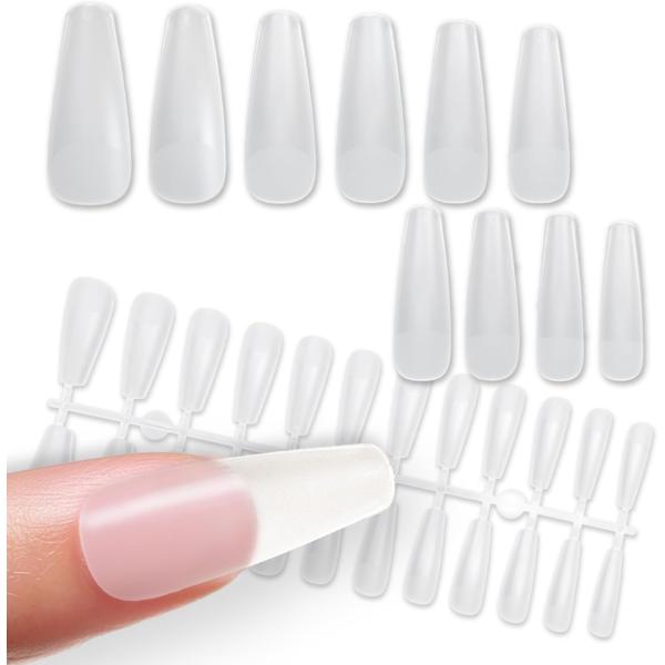 ネイルチップ ロングバレリーナ 240枚 10サイズ 付け爪 ロング 長さだし クリア 透明 セルフ...