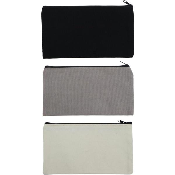 キャンバス ポーチ 無地 キャンバス地 シンプル 黒 ベージュ ブラック グレー 帆布 小物 ポーチ...