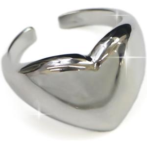 [きらきらぷんぷん丸] ハート リング 指輪 シルバー ファッションリング ハートモチーフ メタル レディース メンズ シンプル RGM-002の商品画像