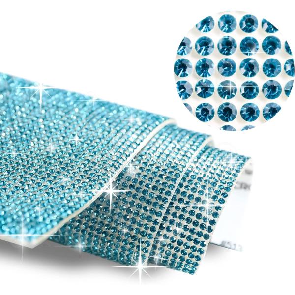 ラインストーンシール 粘着あり シート ステッカー A4大きめサイズ 【エメラルドグリーン】1シート...