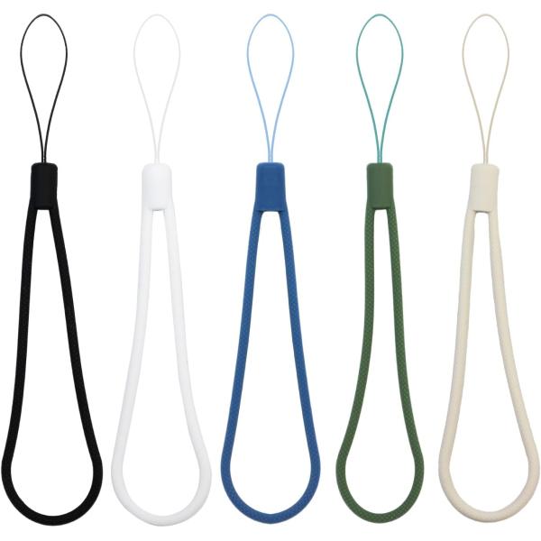 シリコン ストラップ 【5色5本セット】 Aタイプ スマホ 携帯 落下防止 手首 防水 伸縮性 シン...