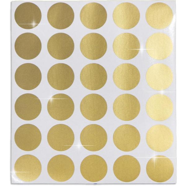 スクラッチシール ゴールド 丸 削れるシール 120枚 (30枚×4シート) 直径25mm きらきら...