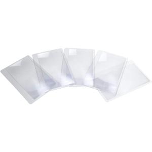 【拡大鏡3倍】カードルーペ(シートレンズ) 超薄型&amp;軽量で携帯に便利 【5枚入】 透明