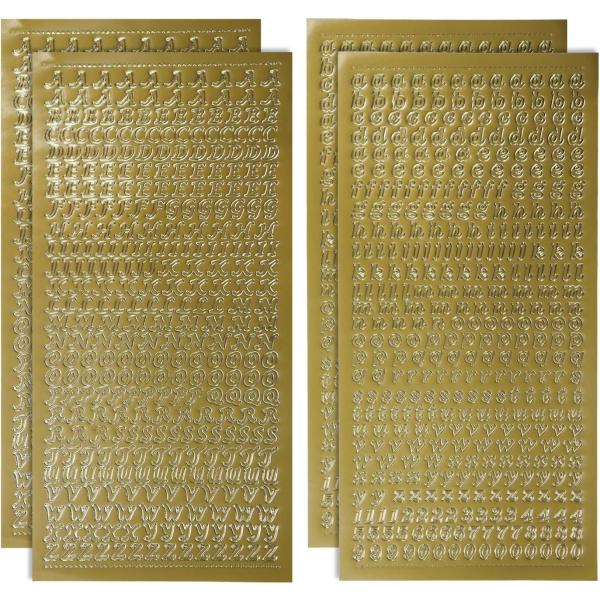 英語 数字 シール 金 英字 大文字 小文字 アルファベット 小さい トレカデコ デコレーション 大...