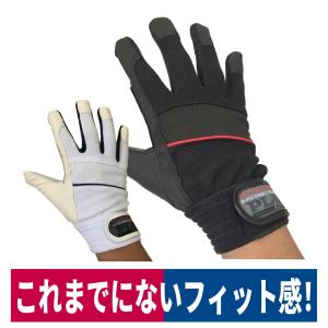 革手袋 PU-KING PLUS 豚革 アテ付作業手袋 土木 建築 設備