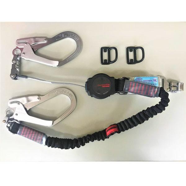 藤井電工 新規格対応 フルハーネス用ツインランヤードTHL-OHNV93SV-33-2R23-BX ...