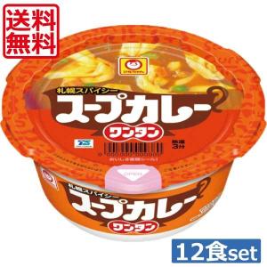 送料無料 マルちゃん スープカレーワンタン カップ ミニ 　29g ×12食 【1箱】（わんたん 雲呑 インスタント）東洋水産