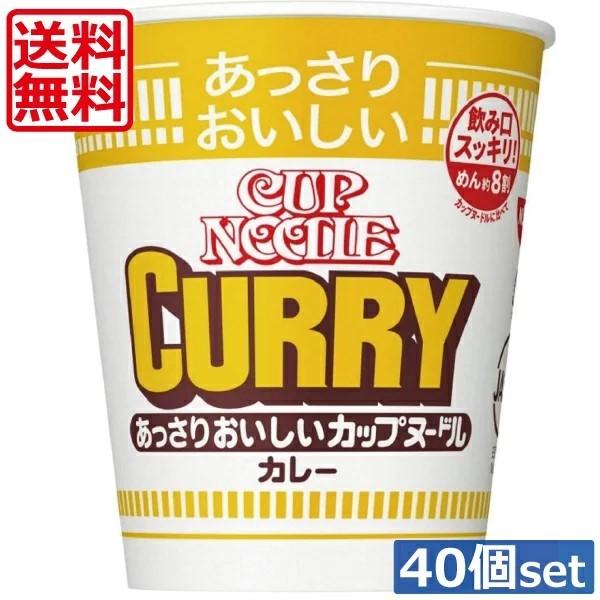 送料無料 日清食品 あっさりおいしい カップヌードル カレー 70g×2箱【40個入り】