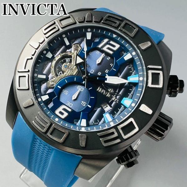 インビクタ INVICTA 腕時計 メンズ ブルー ブラック 新品 クォーツ 電池式 クロノグラフ ...