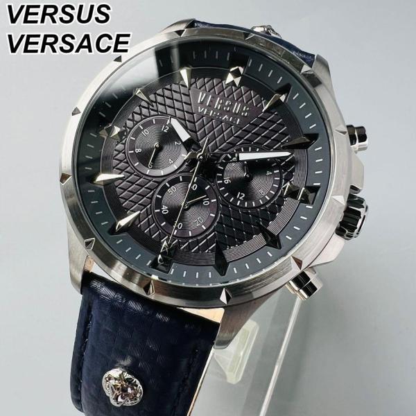 ヴェルサス ヴェルサーチ 腕時計 メンズ ケース付属 新品 ブラック ベルサーチ メンズ クォーツ ...
