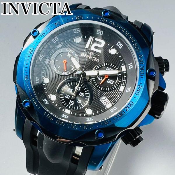 インビクタ INVICTA 腕時計 メンズ ブルー ブラック 新品 クォーツ 電池式 クロノグラフ ...