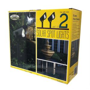 大特価 Naturally SOLAR ナチュラリーソーラー LED ソーラースポットライト 2個セット 50ルーメン ソーラーライト 外灯 電源不要/夜間自動点灯 防犯 ライト ラ