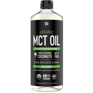 送料無料【1183mL】スポーツリサーチ オーガニックMCTオイル  有機ココナッツ１００％由来 ケト＆ビーガンフレンドリー Sports Research Organic MCT Oil 中鎖脂