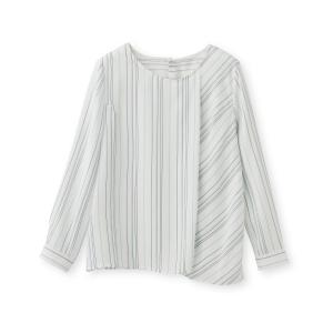 INDIVI(インディヴィ)[L]ブロークンストライプブラウス