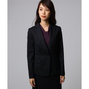 Brf0564 World 株 ワールド Store Online Untitled アンタイトル ウールストライプワンボタンジャケット