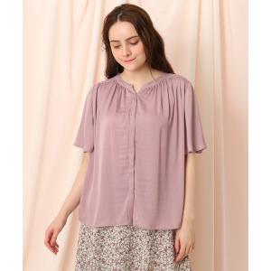 Couture Brooch(クチュールブローチ)ヴィンテージライクサテンフレアスリーブブラウス