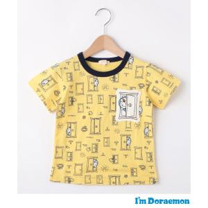 HusHusH(Kids)(ハッシュアッシュ(キッズ))【ドラえもん】どこでもドア総柄Tシャツ(90-130cm)