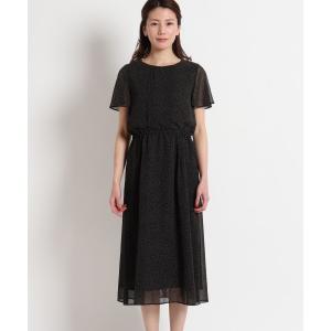Sunauna スーナウーナ ランダムドットフレアワンピース 日本産 洗える