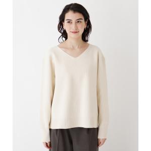 OPAQUE.CLIP(オペークドットクリップ)スポンジングヤーンニット　Vネック