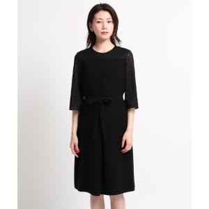 World Formal Selection ワールド 人気の定番 フォーマル Indivi 抗菌防臭 レース切り替え膝丈ワンピース セレクション