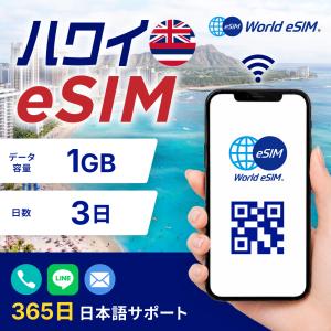 ハワイ eSIM 1GB 3日プラン 5G対応 ...の商品画像