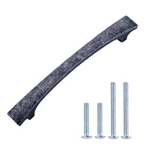 Amazonベーシック キャビネットハンドル 厚みのあるモダンカーブ 長さ17cm アンティークシルバー 10パック