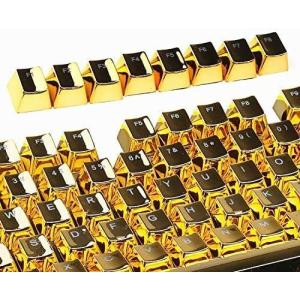 e元素104キーゴールドキーキャップセット Cherry MX軸メカニカルキーボード交換用キートップ ダブルショットインジェクションバックライトキーキ