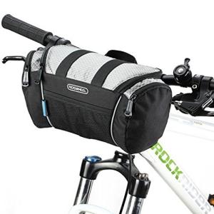 自転車フロントバッグ ROSWHEEL ハンドルバーバッグ 自転車用バッグリアバッグ フレームバッグ 簡単装着 収納力 可能
