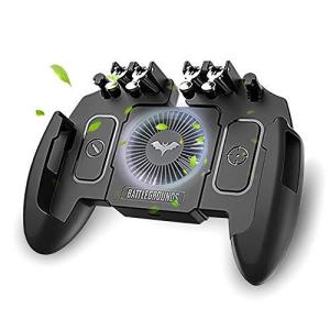 荒野行動 PUBG Mobile ゲームコントローラー 冷却ファン付き ゲームパッド 引き金式高速射撃ボタン クリック感 優れたゲーム