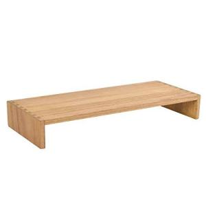 KIRIGEN 総桐 机上ラック pc台 机上 卓上 棚 デスク 上置棚 幅590mm 収納 机上台 木製 完成品 モニター台 パソコンラック 机上 ナ