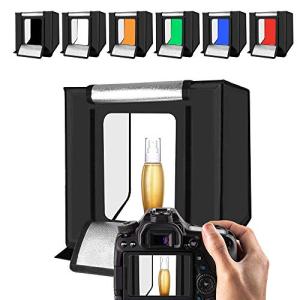 OBEST 撮影ボックス 撮影ボックスセート 40x40x40cm マルチアングル撮影 光度調整可能 調光器付き 撮影スタジ