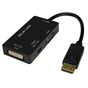 DP to HDMI VGA DVIアダプターDisplayport to HDMI 2つの4Kアダプター3 in 1 HDMI VGA DVIコンバ