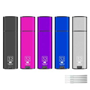 ポシボックス USBフラッシュメモリ USB2.0 32GB ストラップ付き 5個セット キャップ式