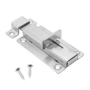 MroMax 安全ラッチ 角ラッチ ドアボルトラッチ スライドバレルボルト ドアボルト 安全ドアロック 丸棒ラッチ ゲート内側ロック ドア留め金具 掛