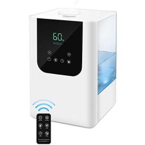 加湿器 卓上 加湿器 超音波式 自動加湿コントロール機能 アロマ加湿器 次亜塩素酸水対応 50時間連続加湿 麦飯石抗菌