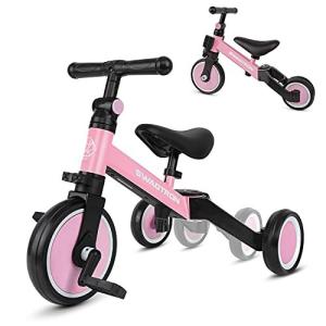 SWAGTRON 三輪車 折りたたみ 3in1 折りたたみ三輪車 1-4歳子供用 アウトドア＆室内兼用 誕生日プレゼント 日本語説明書付き ピンク