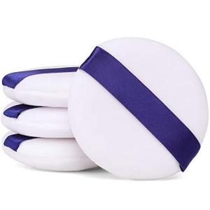 Wimily パウダーパフ 4個入Mサイズ ルースパウダー用パフ メイクアップパフ ベビーパウダー用パフ フェースパウダー パフ 舞台メイク用パフ 直