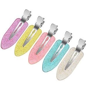 MM&UU 跡がつかない 前髪クリップ 跡が付かない ヘアクリップ かわいい 前髪 クリップ 跡がつかないピン 5個セット カラフル 透明型