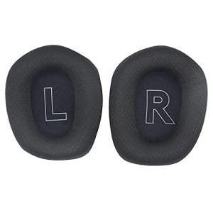 FOR Logitech G733 用のヘッドホン 交換用 イヤーパッド ヘッドフォン パッド イヤークッション PCduoduo (ブラック)