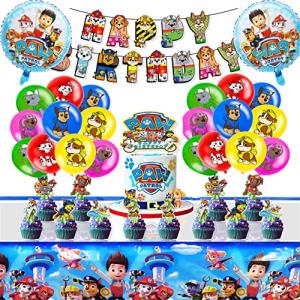誕生日飾り PAW Patrol バルーン バースデー パトロール パーティー風船 テーブルクロス 付き ケーキデコレーション ケーキインサート バル