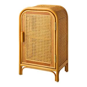キャビネット 木製 完成品 天然籐 かごめ編み...の詳細画像1