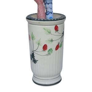 傘立て 陶器 おしゃれ 手書き イチゴ柄 スリ...の詳細画像1