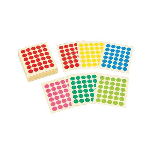 ６色カラー丸シール（径１３ミリ） おもちゃ 知育玩具 モンテッソーリ教具 キッズ