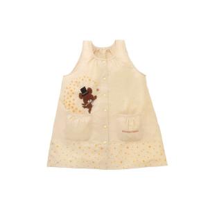 くまのがっこう星プリントエプロン　２Ｌ−３Ｌ ベージュ 保育士エプロン 大人用エプロン他 大人用 くまのがっこう