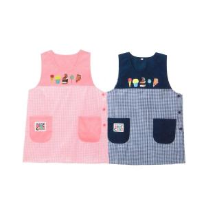はらぺこあおむしおかしエプロン 3L−4L ピンク 保育士エプロン